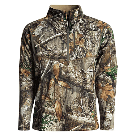 Kings Camo Hunter 1/4 Zip Pullover, Real Tree Edge, Medium, KCM1419-RE-M