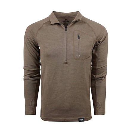 Kings Camo XKG Foundation 260 1/4 Zip Merino Base Layer Tee - Men's, Khaki, L, XKG4108-KHK-L