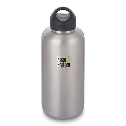 Klean Kanteen Classic W/M w/ Loop Cap, 64oz, Stainless, Silver, 18/8 Stainless Steel, Polyprop, KK-43656