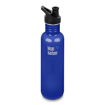 Klean Kanteen Classic W/ Sport Cap 3.0, 27oz, Coastal Waters, Coastal Waters, 18/8 Stainless Steel, Polyprop, KK-43298