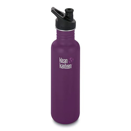 Klean Kanteen Classic W/ Sport Cap 3.0, 27oz, Winter Plum, Purple, 18/8 Stainless Steel, Polyprop, KK-43366
