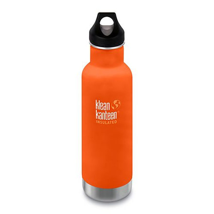 Klean Kanteen Insulated Classic W/ Loop Cap, 20oz, Srra Suns, Sierra Sunset, 18/8 Stainless Steel, Polyprop, KK-43502
