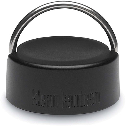 Klean Kanteen Wide Loop Cap For Wide Bottles, Black/Brushed Stainless, 1009503