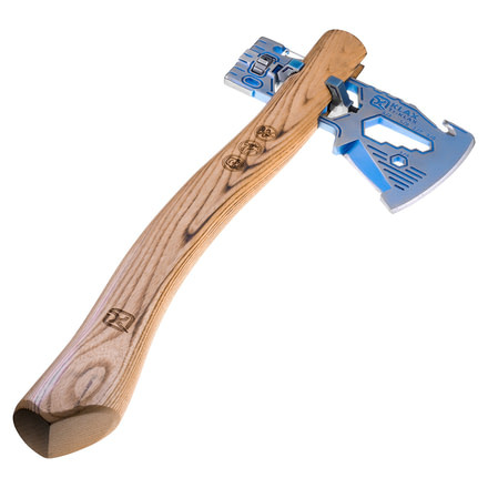 Klecker Knives Titanium Klax Axe Head w/English Measurement System, Titanium/Blue, Ti-KLAX-E
