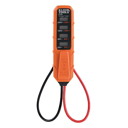 Klein Tools AC/DC Voltage Tester, Orange/Black, ET45
