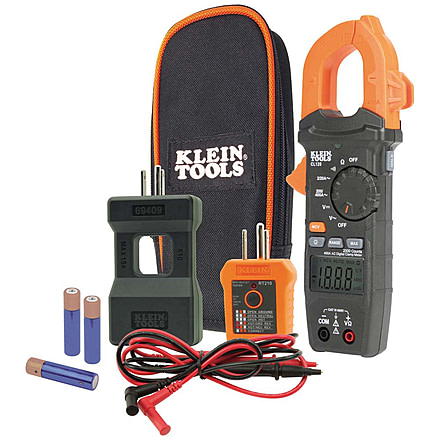 Klein Tools Clamp Meter Electrical Test Kit, Orange/Black, CL120KIT