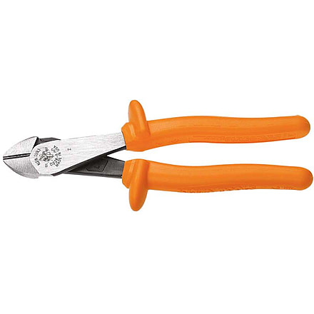 Klein Tools Diagonal Cutting Plier, High Leverage, 8In, Orange, D228-8-INS