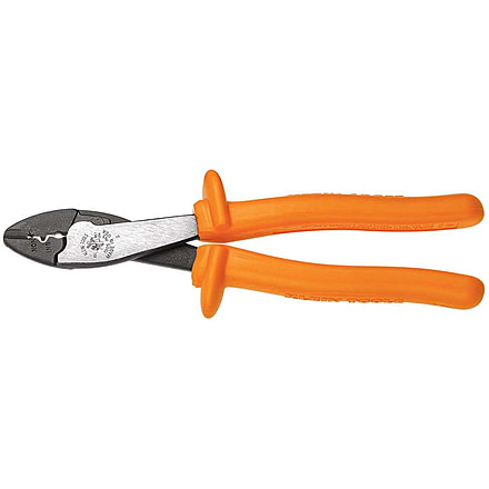 Klein Tools Insulated Crimping and Cutting Tool, Orange, 1005-INS