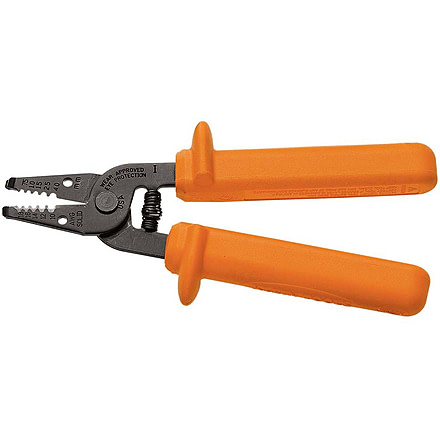 Klein Tools Insulated Wire Stripper and Cutter, Orange, 11045-INS