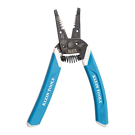 Klein Tools Klein-Kurve Wire Stripper/Cutter, 8-20 AWG, Blue/White, K11095