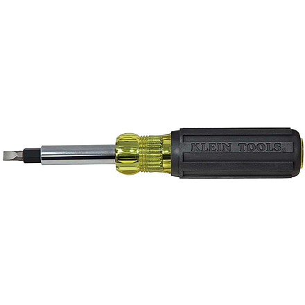 Klein Tools Multi-Bit Screwdriver/Nut Driver, 10in1, Heavy Duty, Black/Yellow, 32557