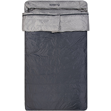 Klymit KSB Double Sleeping Bag, Grey / Light Grey, Double, 13DHGY30E