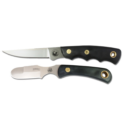 Knives of Alaska Jeager D2 Muskrat Combo Knives, Suregrip Handle, Black, 00257FG