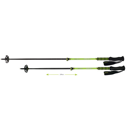 Komperdell Carbon C7 Ascent Adjustable Tour Trekking Pole, Green/Black, 110-140 cm 1842416-48