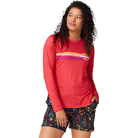 Krimson Klover Sara Long Sleeve Sunshirt - Womens, Sunwave Cayenne, Small, S24602-948-S