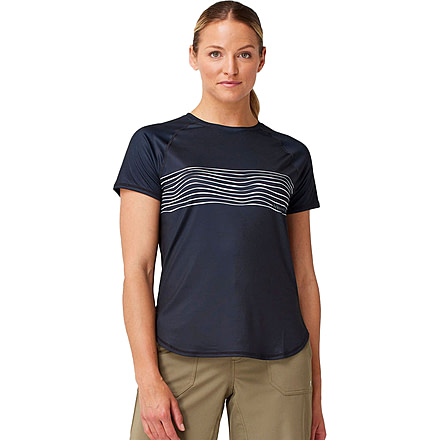 Krimson Klover Tori Short Sleeve Sunshirt - Womens, Stripe Wave, Small, S24601-944-S