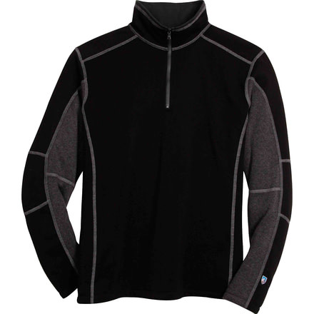 Kuhl Revel 1/4 Zip-Men's-Black/Steel-Xlarge