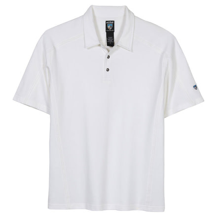 Skor Short Sleeve Polo Shirt - Mens-White-Large
