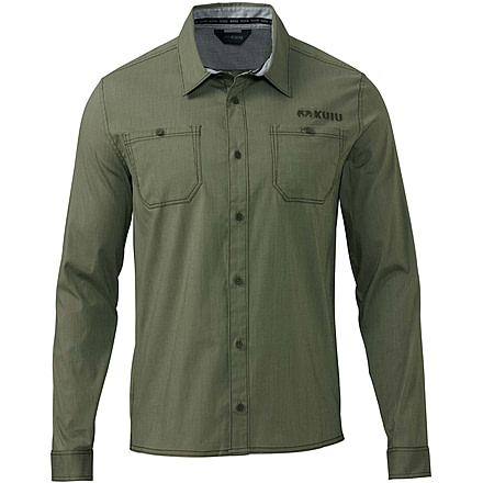 Kuiu Basin Long Sleeves Hunting Shirt - Mens, Heathered Olive, 3XL, 98088-OL-3XL