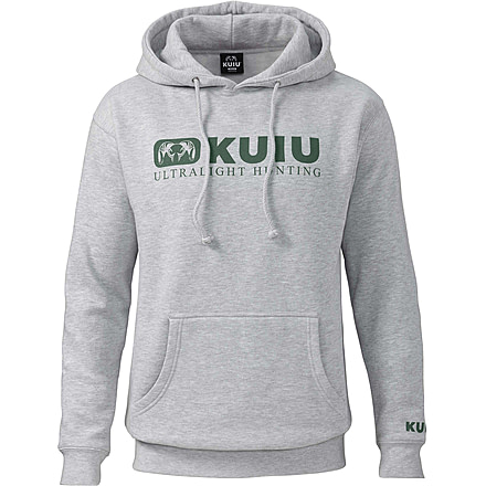 Kuiu Block Logo Hoodies - Mens, Heather Grey, 3XL, 14180-HG-3XL