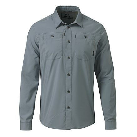 KUIU Borrego Long Sleeves Hunting Shirt in Slate Size 3XL 789C28DF, Slate, 3XL, Polyester, Adult, Male, 8149192016030