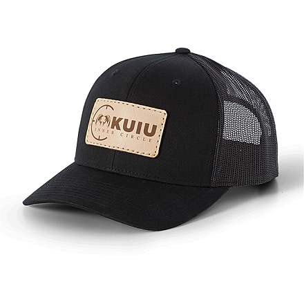 Kuiu Inner Circle Leather Patch Hats, Black, 70031-BL-1