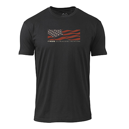 Kuiu KUIU Flag Logo T-Shirt in Black Size 3XL, Black, 3XL, Cotton, Adult, Male, 8189028139166