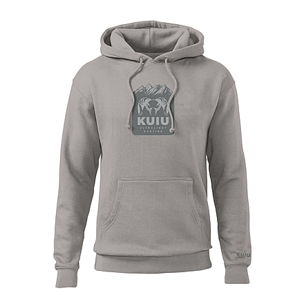 Kuiu KUIU Mountain Logo Hoodie in Cement Size 3XL, Cement, 3XL, Cotton, Adult, Male, 8189485875358