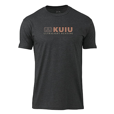 Kuiu KUIU Patriotic Logo T-Shirt in Charcoal Size 3XL, Charcoal, 3XL, Cotton, Adult, Male, 8192590971038
