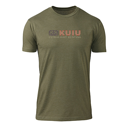 Kuiu KUIU Patriotic Logo T-Shirt in Military Green Size 3XL, Military Green, 3XL, Cotton, Adult, Male, 8192591003806