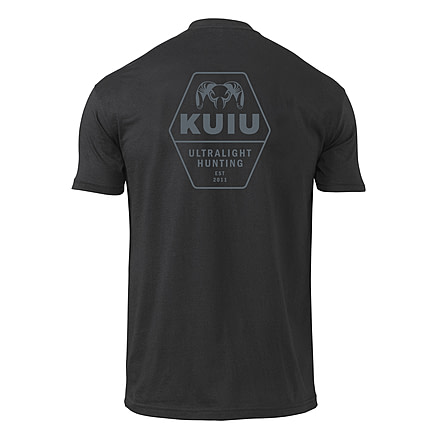 Kuiu KUIU Ultralight Hunting Back Logo T-Shirt in Black Size 3XL, Black, 3XL, Cotton, Adult, Male, 8193573716126