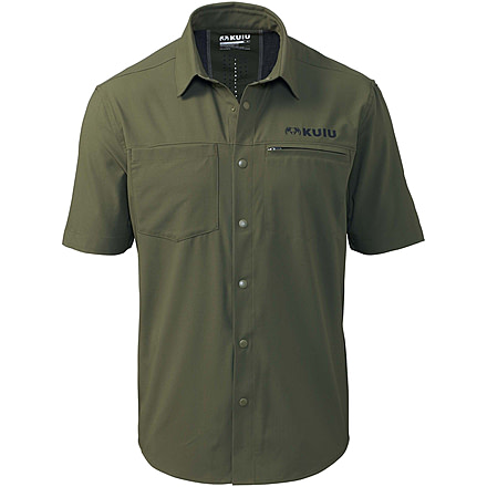Kuiu Mesa Vented Short Sleeves Snap Shirt - Mens, Olive, 3XL, 23001-OL-3XL