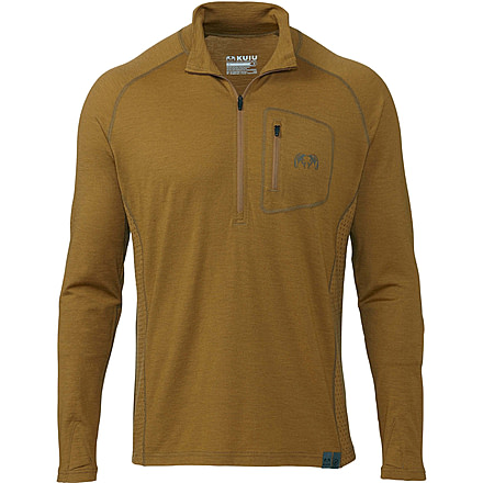Kuiu ULTRA 145 Zip-T Hunting Shirt - Mens, Buckskin, 3XL, 20011-BC-3XL