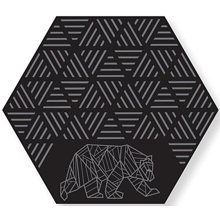 Kuma Outdoor Gear Hex Striped Peaks Outdoor Mat, 11ft6in, Black/Grey , NEW AVAILABLE SS26, 906-KM-HSP-GB-11