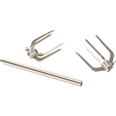 L.B.Spinner Extension Rod + 2 Pro Forks, Silver, LB049