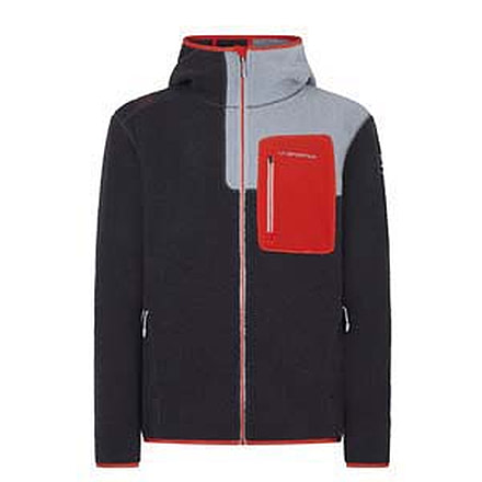 La Sportiva Agon Hoody - Mens, Carbon/Poppy, Large, N40-900311-L