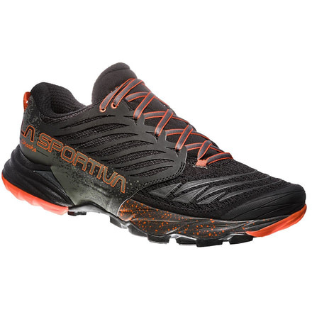 La Sportiva Akasha Trail Running Shoe - Mens, Black/Tangerine, 43, 26Y-999202-43