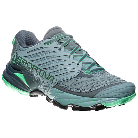 La Sportiva Akasha Trail Running Shoe - Womens, Stone Blue/Jade Green, 42, 26Z-904704-42