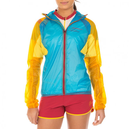 La Sportiva Briza Windbreaker Jacket - Women's, Malibu Blue/Yellow, Extra Small K63-602100-XS