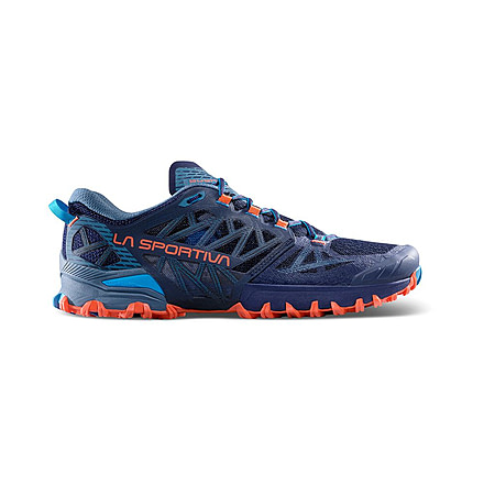 La Sportiva Bushido III Road Running Shoes - Mens, Deep Sea/Cherry Tomato, 46.5, 56S-643322-46.5