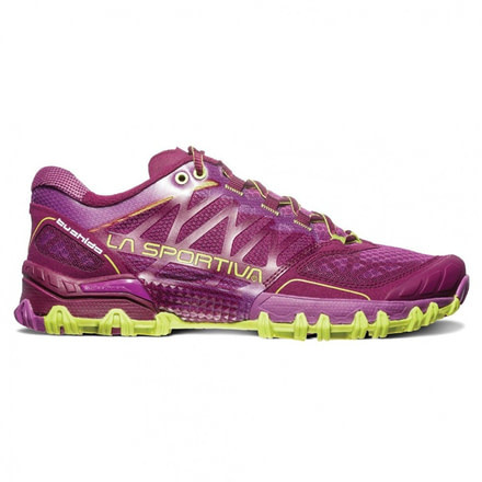 La Sportiva Bushido Trail Running Shoe - Womens, Plum/Apple Green, 42.5, 26L-501705-42.5