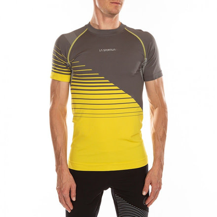 La Sportiva Complex T-Shirt, Mens, Carbon/Yellow, Small, J87-900100-S
