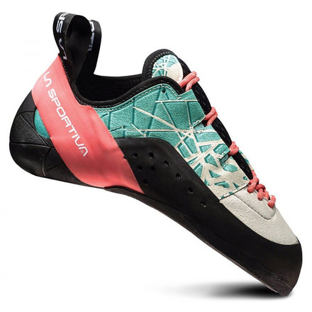 La Sportiva Kataki Climbing Shoe - Womens, Mint/Coral, 34.5, 20B-609301-34.5