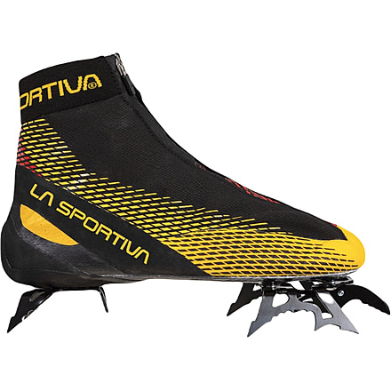 La Sportiva Mega Ice Evo Climbing Shoes - Mens, Black/Yellow, 43, ZFCS031-K00Y00-43