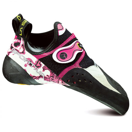 La Sportiva Solution Climbing Shoe  - Women's, White/Pink, 34.5 10J-WP-34.5