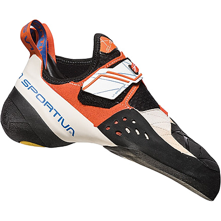 La Sportiva Solution Climbing Shoes - Womens, White/Lily Orange, 37, ZFCS014-W00O03-37