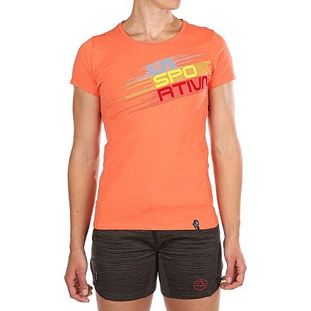 La Sportiva Stripe Evo T-Shirt - Womens, Flamingo, Medium, I31-403403-M