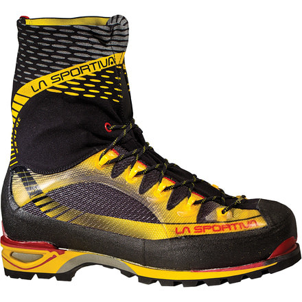La Sportiva Trango Ice Cube GTX Mountaineering Boot - Men's-Black/Yellow-Medium-41.5