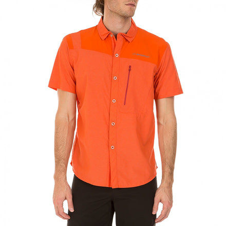 La Sportiva Vector Short Sleeve Shirt - Men's, Cardinal Red/Tangerine, Small J80-307202-S