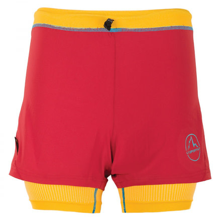 La Sportiva Vibe Short - Women's, Berry/Yellow, Medium K47-303100-M